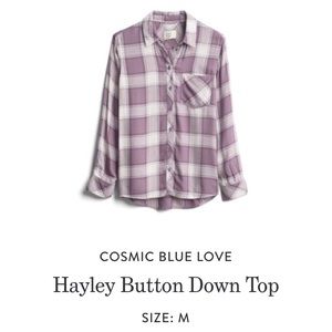 Cosmic Blue Love Plaid Shirt